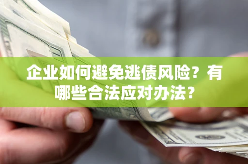 武汉企业如何避免逃债风险？有哪些合法应对办法？