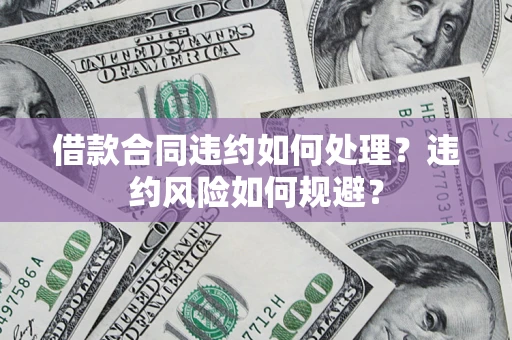 武汉借款合同违约如何处理？违约风险如何规避？