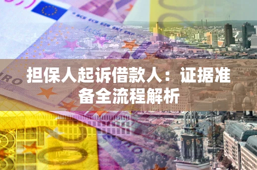 武汉担保人起诉借款人：证据准备全流程解析