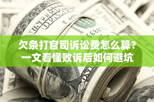 武汉欠条打官司诉讼费怎么算？一文看懂败诉后如何避坑