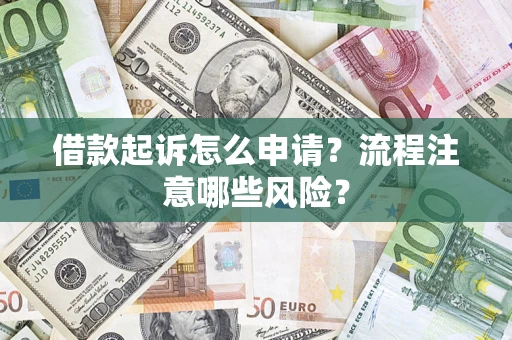 武汉借款起诉怎么申请？流程注意哪些风险？