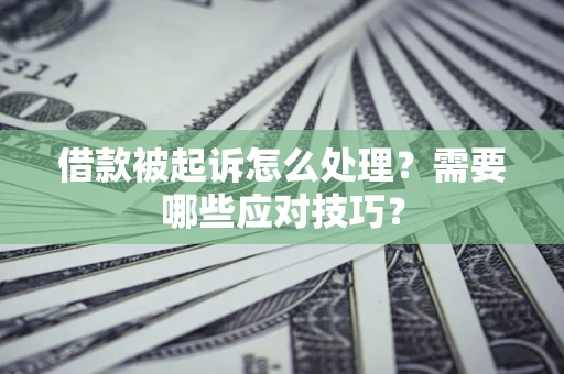 武汉借款被起诉怎么处理？需要哪些应对技巧？